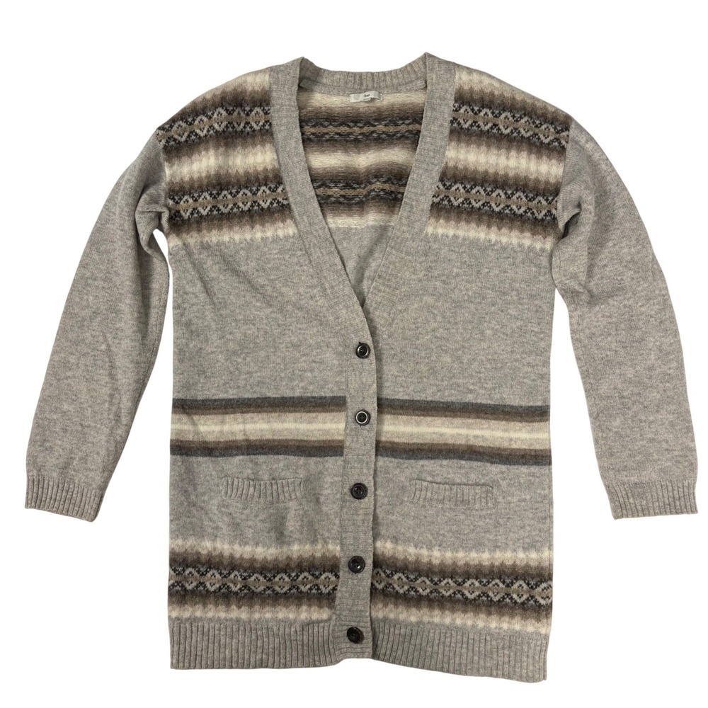GAP Fair Isle‎ Cardigan Sweater Wool Blend Nordic Cottagecore Womens Large